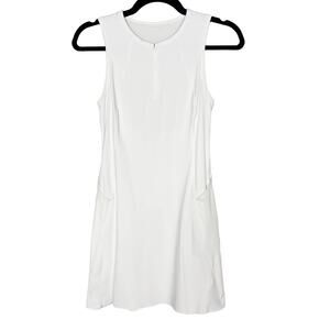 Athleta XSmall White Match Point Dress in SuperSonic Tennis Athletic Mesh Back
